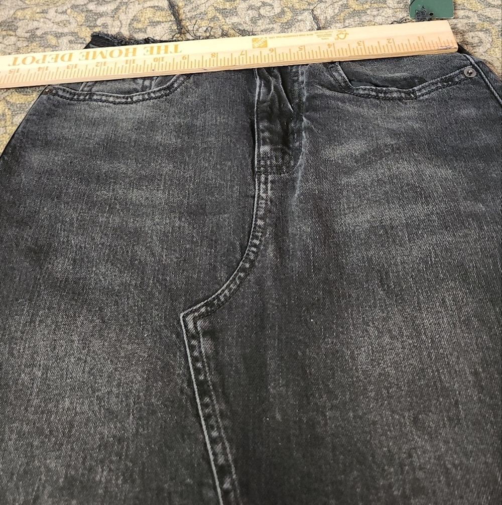 Women's Low-Rise Denim Midi Skirt - Wild Fable Black 0 - Picture 10 of 16